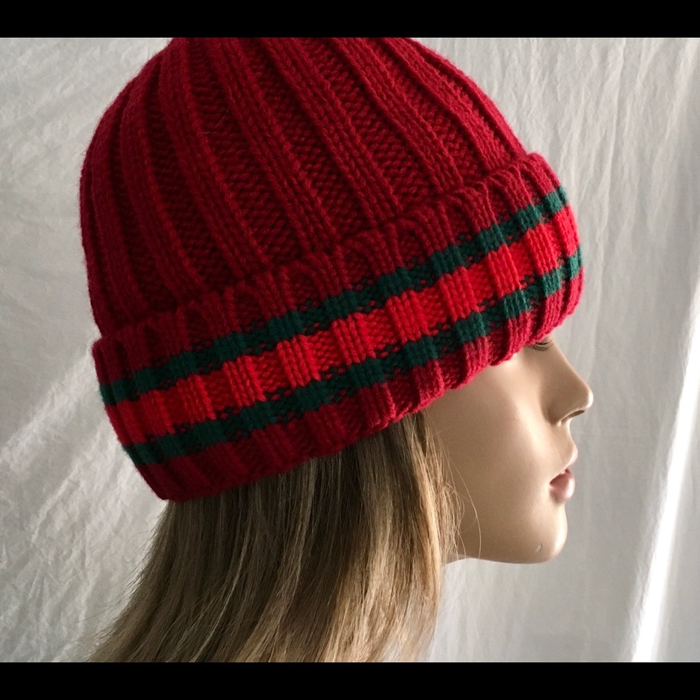 Ribbed Knit Beanie Hat Acrylic